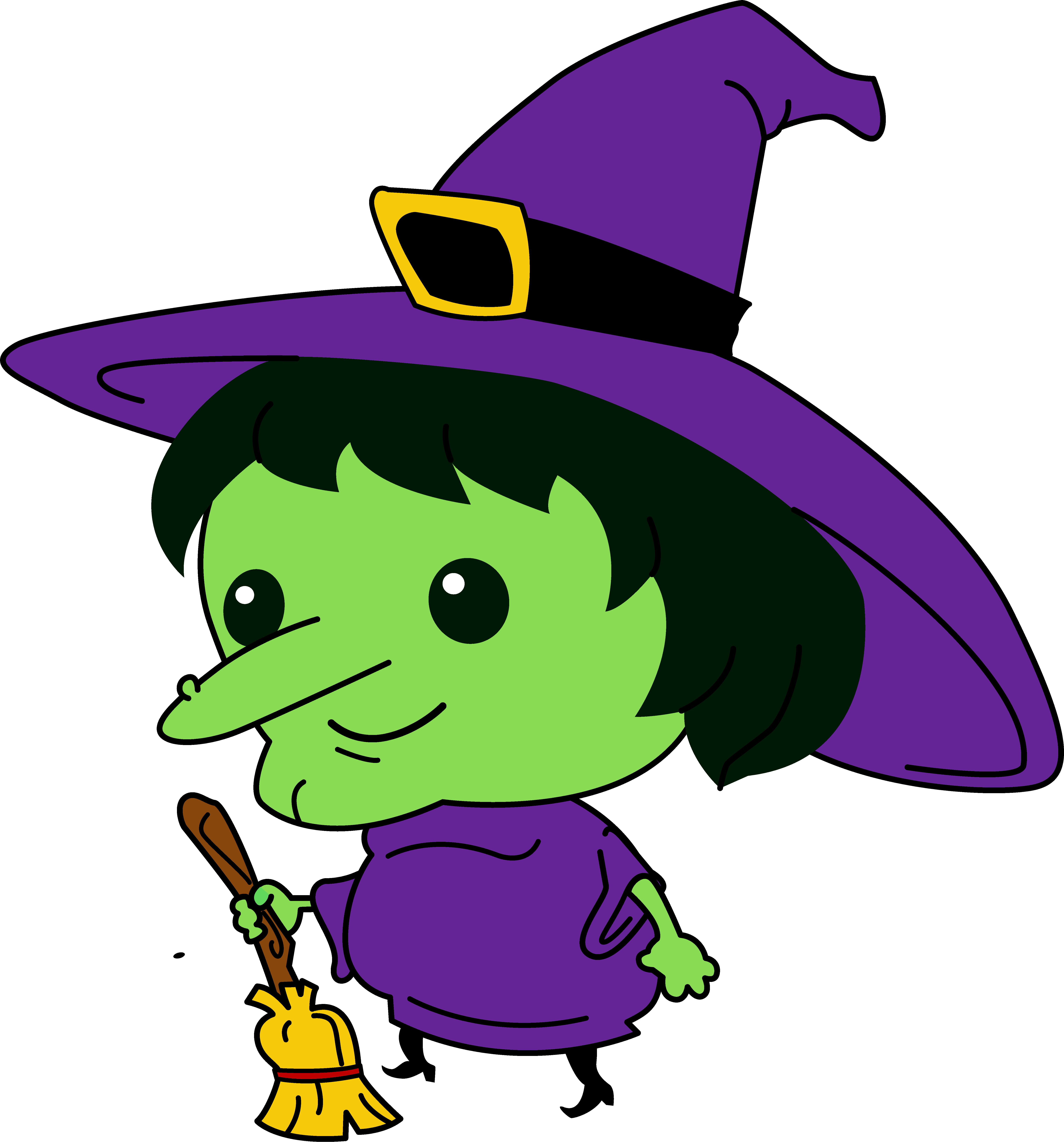 witch clipart - Cute Witch Clipart