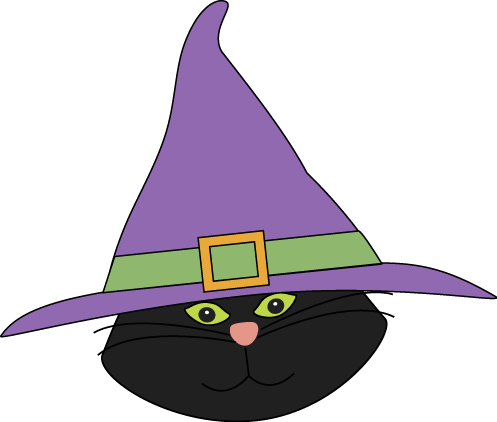 Witch hat cat in the hat clip art free