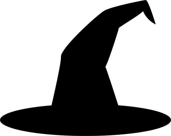 Witch hat stencils spooky halloween decorations clipart