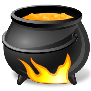 witch cauldron clipart