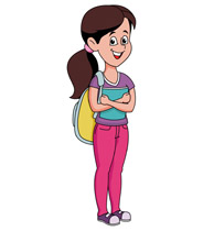 with bag and book clipart