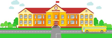 Free Cartoon School Building 