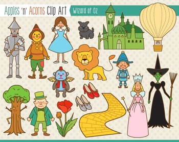 Wizard Of Oz Clip Art Color And Outlines 7 Teaching