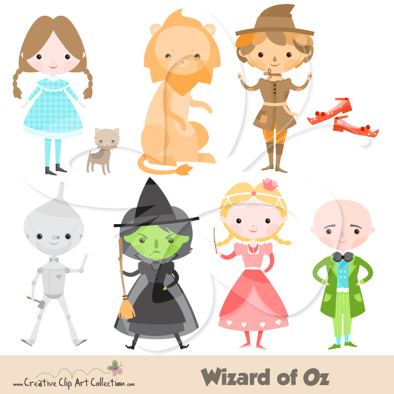 Wizard Of Oz Clipart Set Crea - Wizard Of Oz Clipart