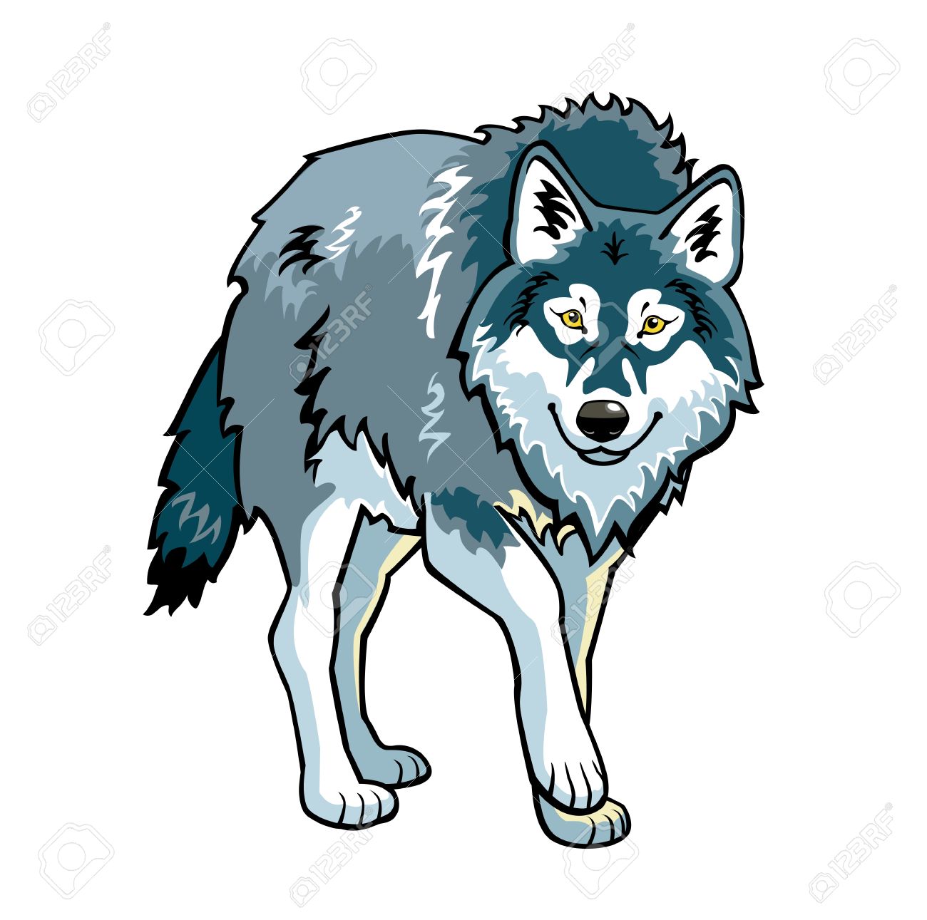 gray wolf clipart. Size: 37 K