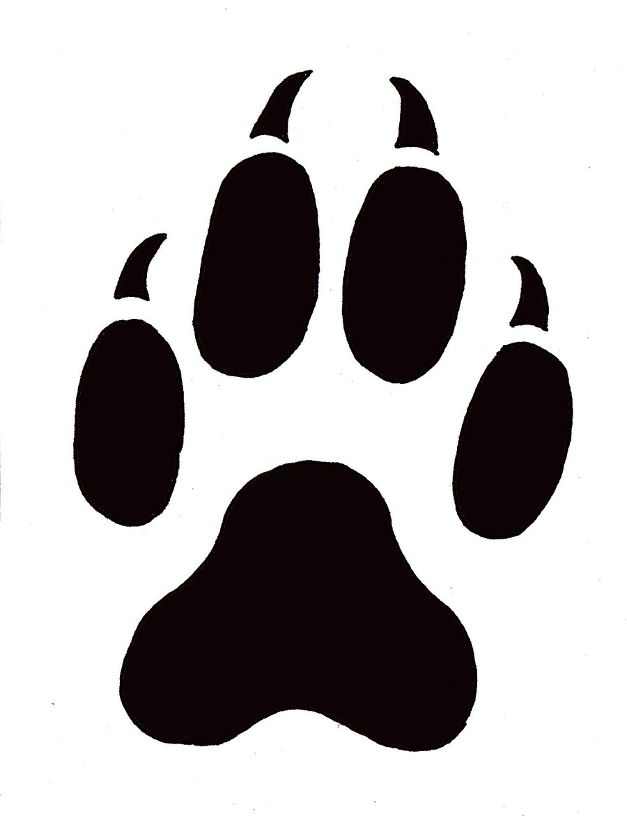 ... Wolf Paw Clipart; Wolf Pa - Wolf Paw Print Clip Art