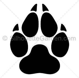 Wolf paw print silhouette cli - Wolf Paw Print Clip Art