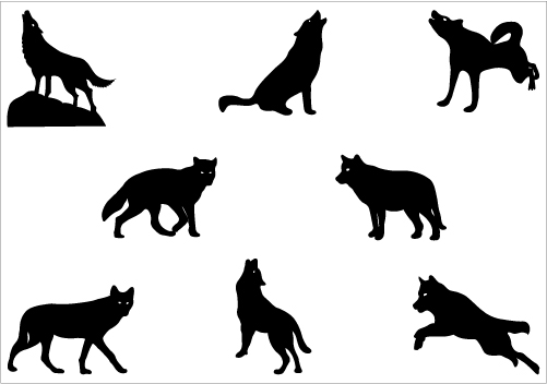 wolf silhouette Vector Graphics - Silhouette Clip Art | SCA Stuff |  Pinterest | Clip art, Graphics and Middle