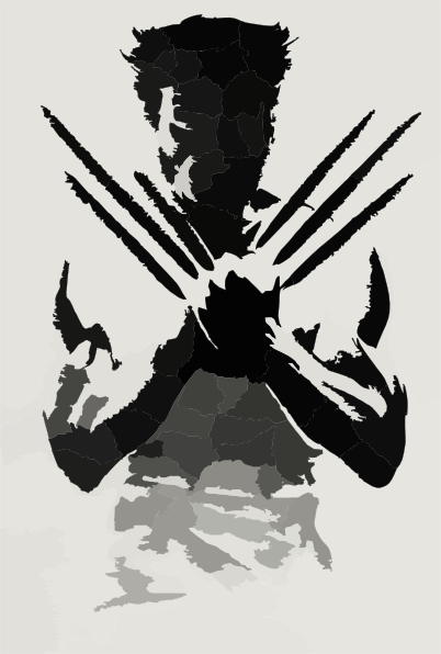 Wolverine Poser clip art - Wolverine Clipart