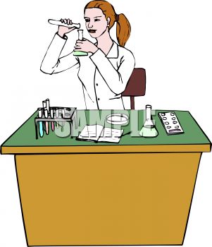 Woman Doing Chemistry Lab .