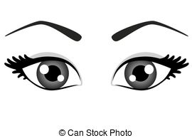 Woman eyes clip art related k - Eye Clipart Black And White