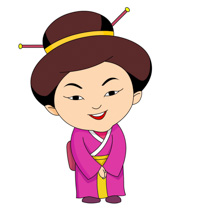 Woman In Treditional Chinese Costume Smiling Clipart Size: 97 Kb