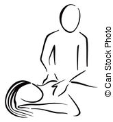 ... Woman massage - Masseur a - Massage Clip Art