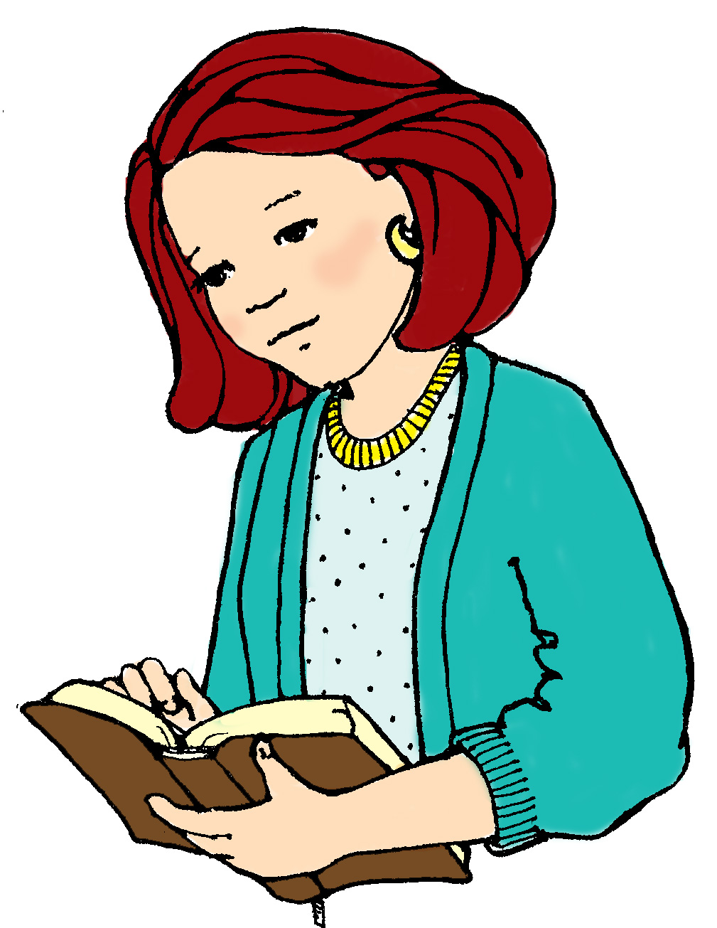 Woman reading clipart free cl - Clipart Women