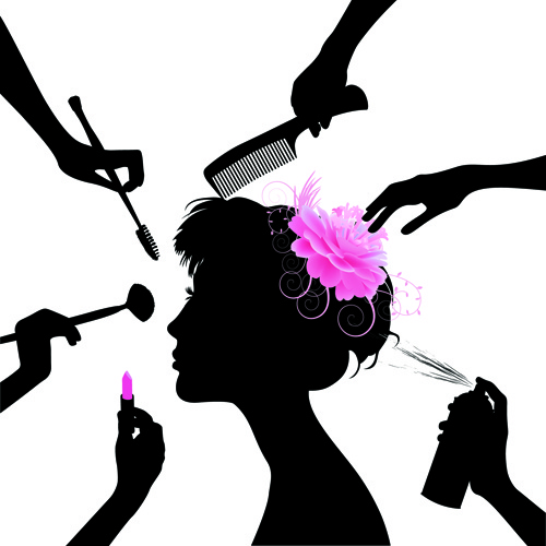 woman with beauty salon vecto - Salon Clipart