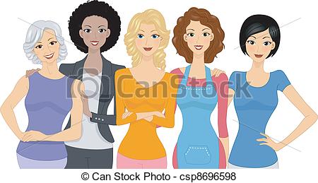 Group Of Women Clipart #1