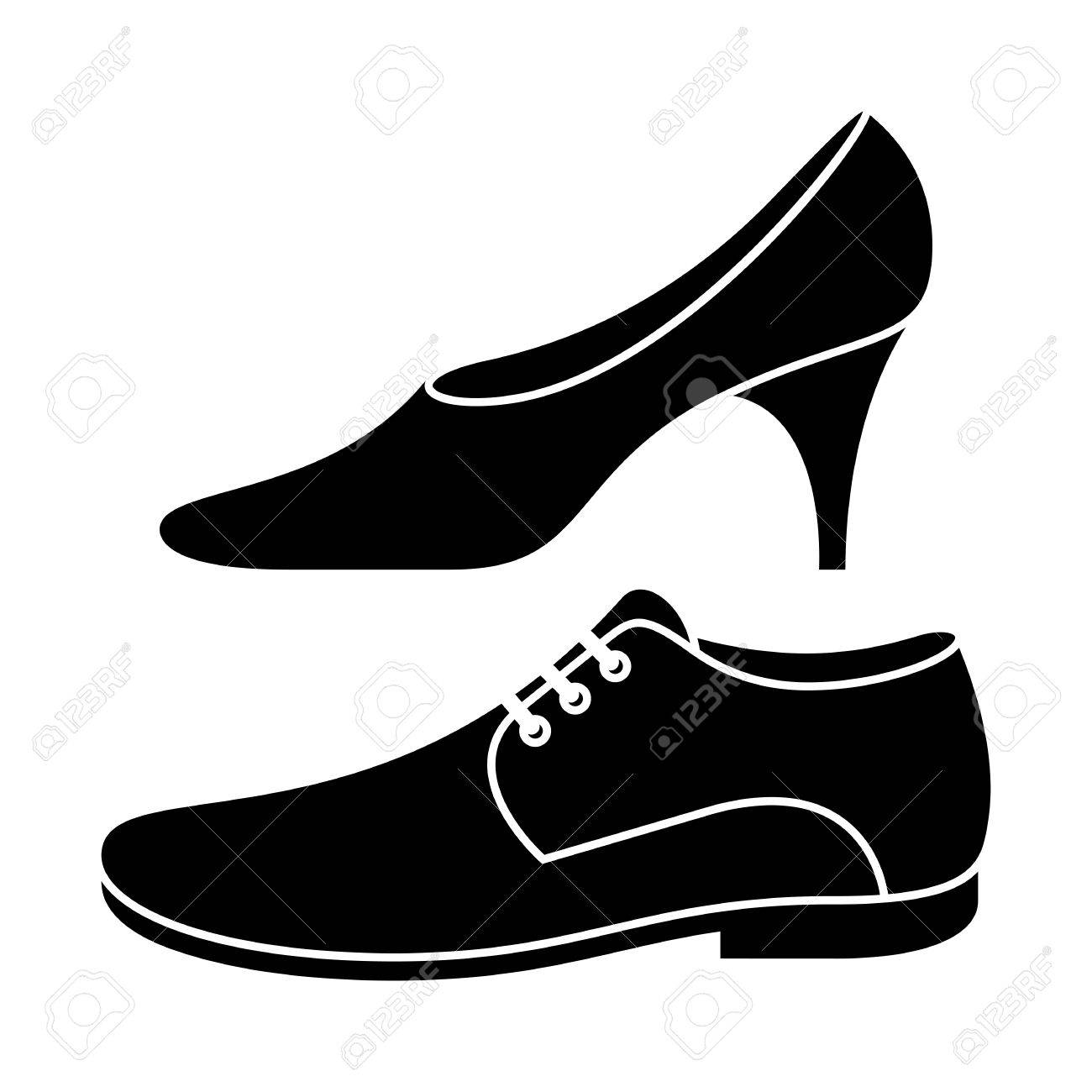 Vector - Women and men shoe isolated on white background