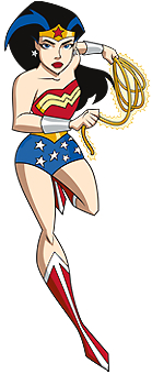 Wonder Woman Punching Clipart #1
