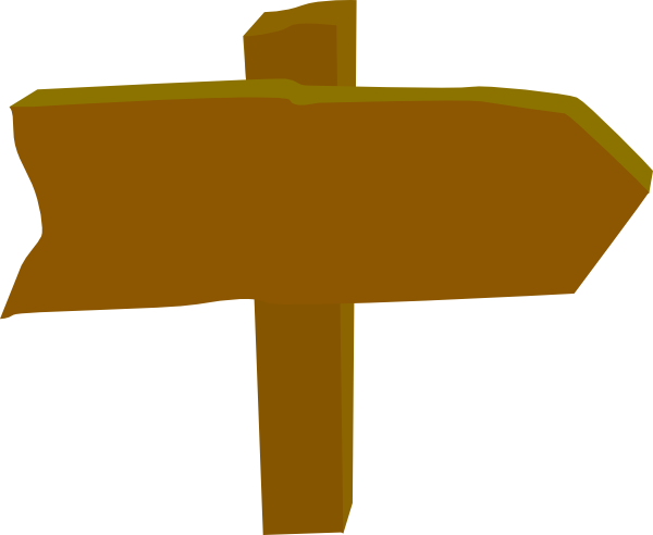 Wood Sign Post Direction Clip - Clipart Sign