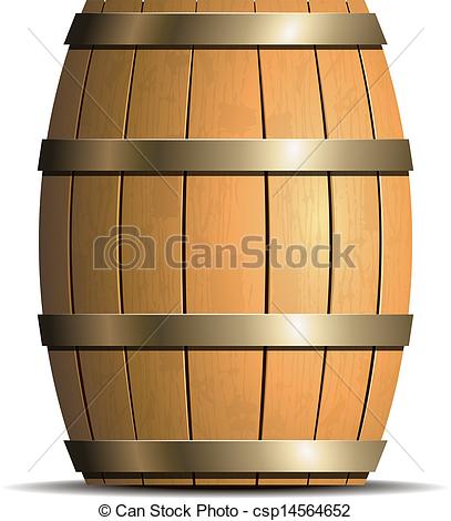 ... Wooden barrel vector