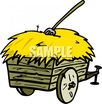 Wooden Hay Wagon Clipart