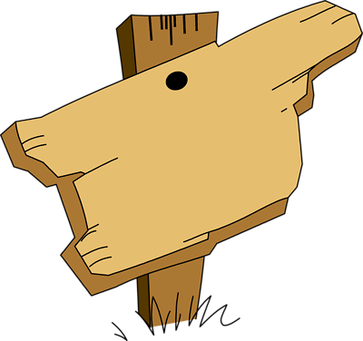 Wood Directional Sign Clip Ar