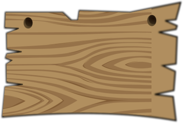 Wooden Sign Vector Clip Art - Wood Plank Clipart