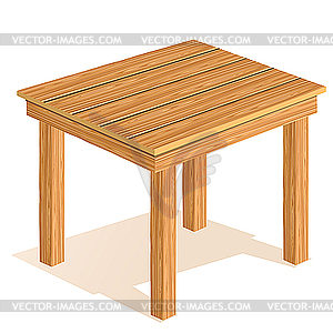 Wooden Table Vector Clip Art