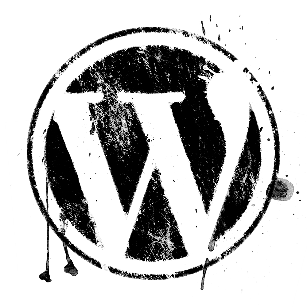 Spatter effect WordPress logo
