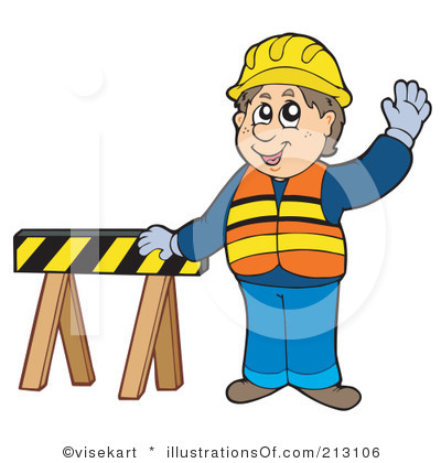 Construction Worker Holding E