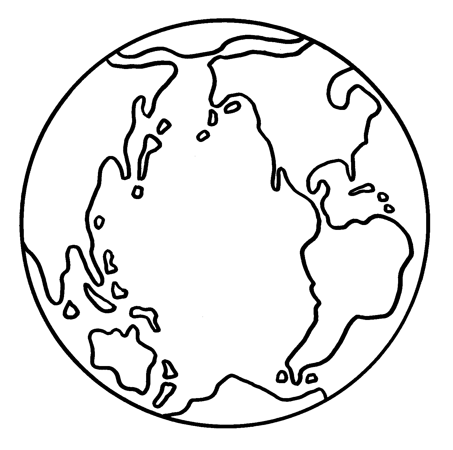 world clipart black and white