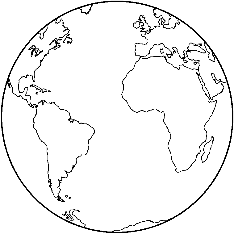 Earth In Black And White - Clipart library