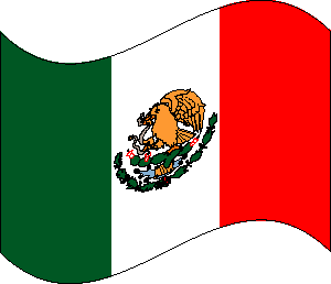 Mexican Flag round. Mexico Fl