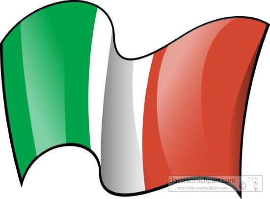 World Flags Italy Flag Flag Waving 3a Classroom Clipart