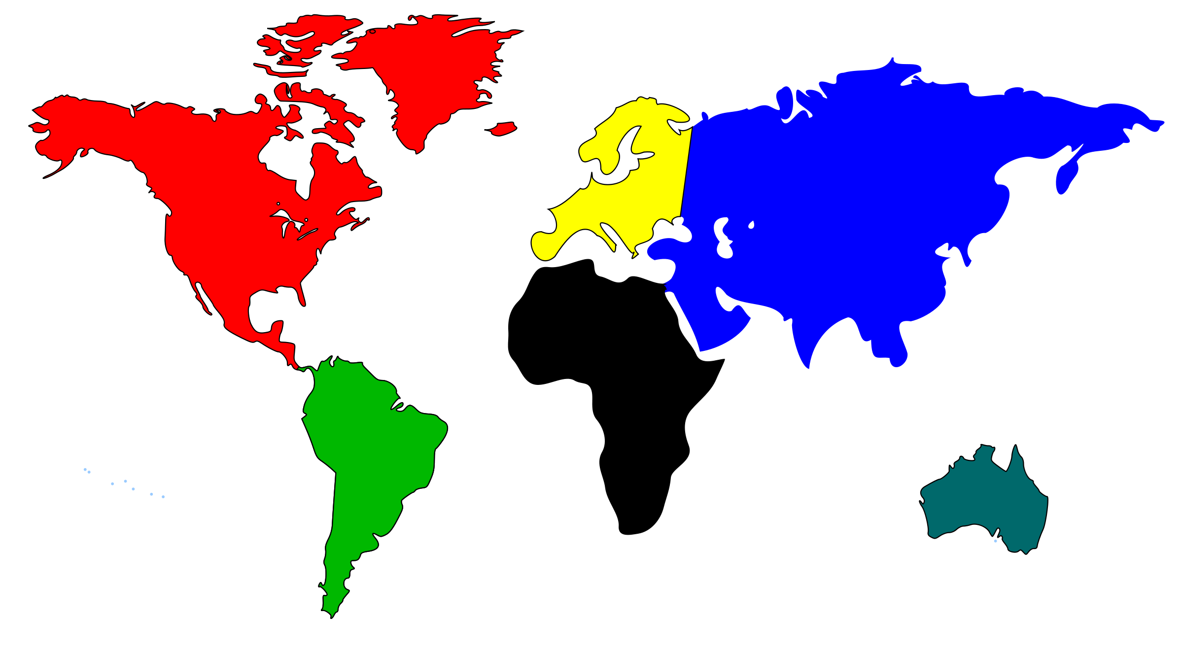 Clip art world map with ... w