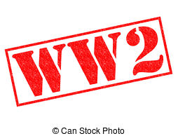 WORLD WAR 2 red Rubber Stamp over a white background.