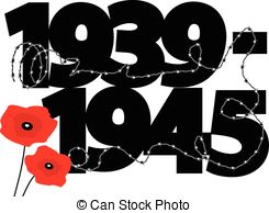 ... World War II commemorative symbol with calendar dates,.
