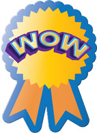 WOW Motivational Award Sticke - Sticker Clip Art