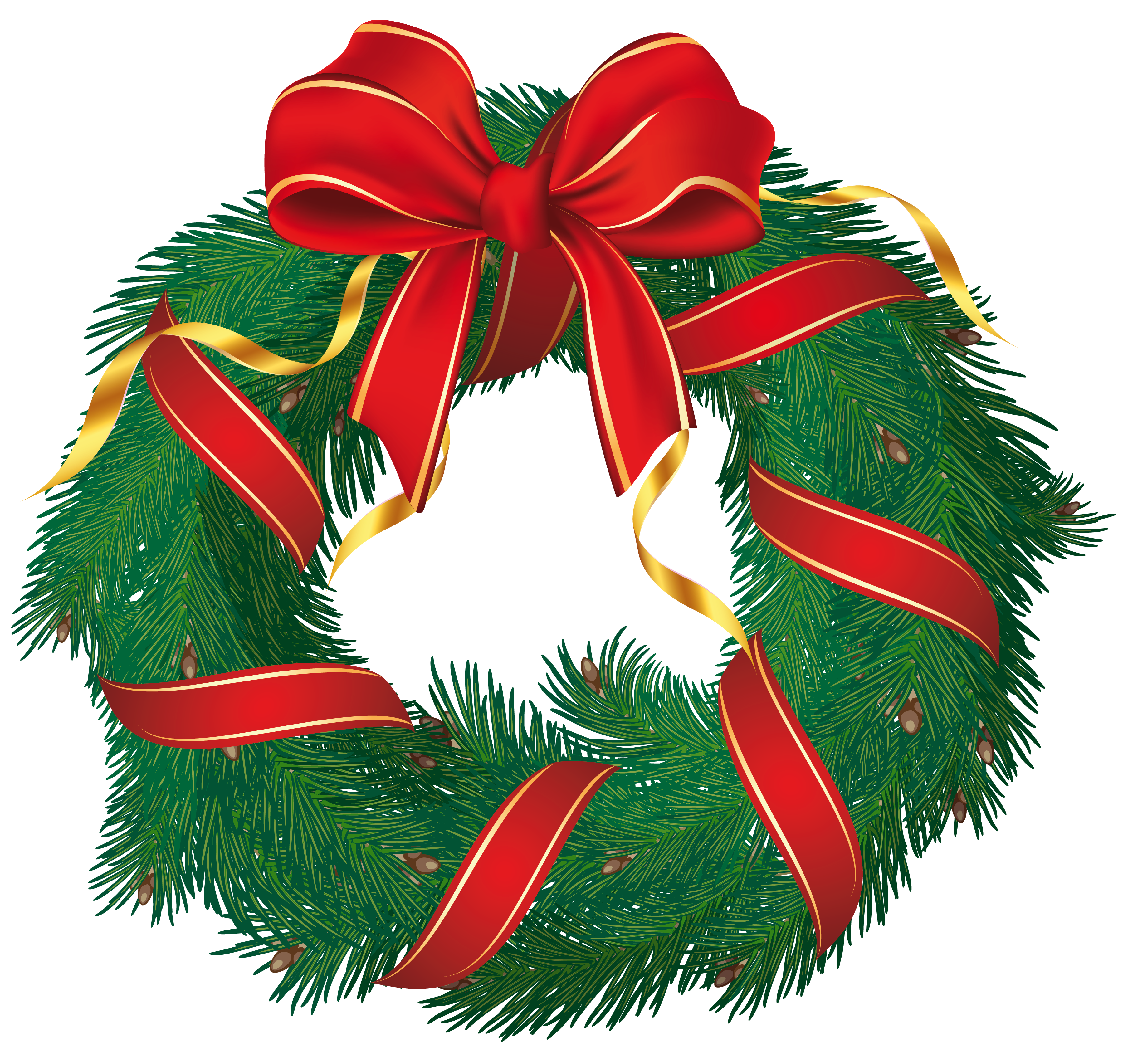 wreath clip art christmas .