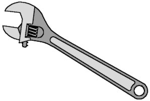 adjustable-wrench-grey - Wrench Clipart