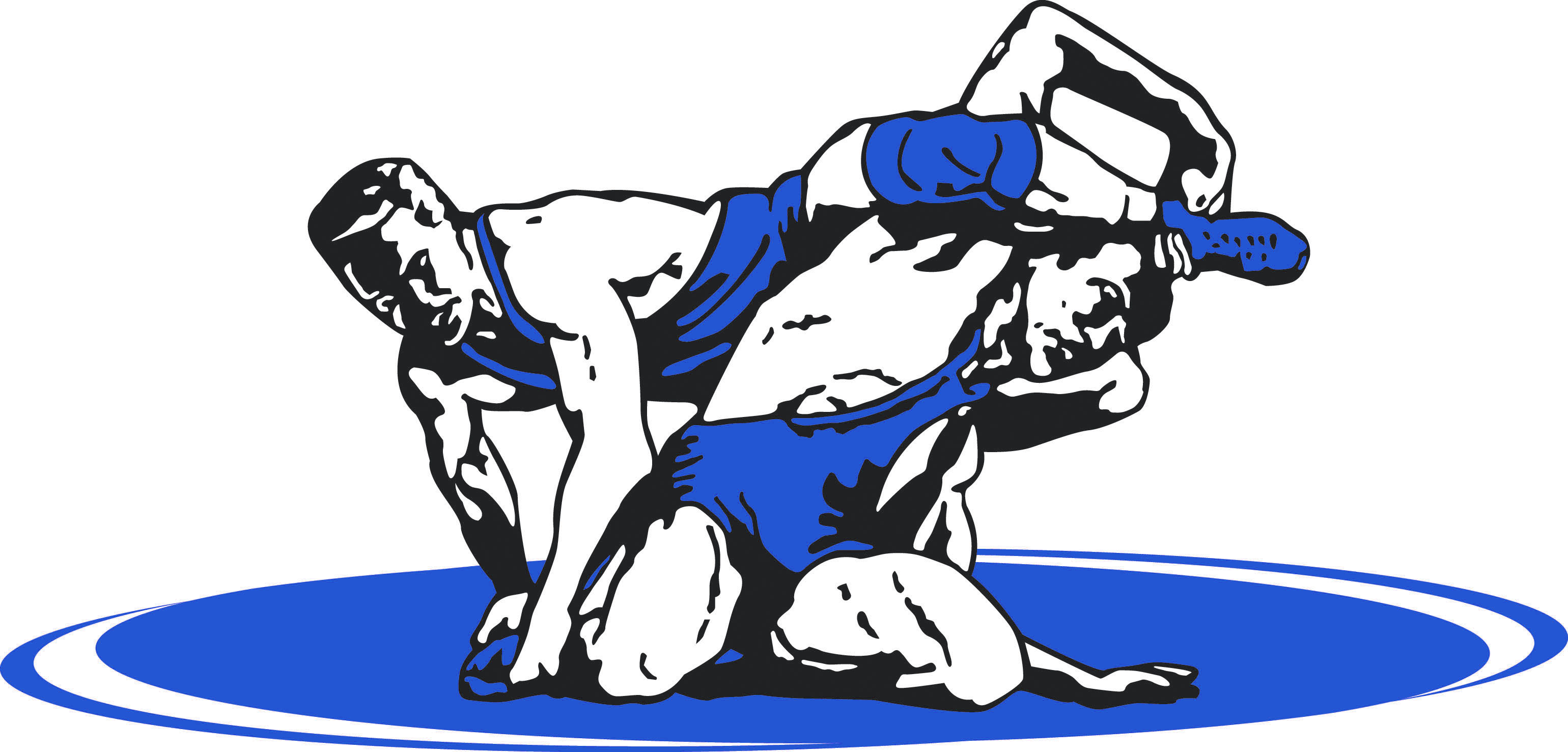 Blue Wrestling Clip Art