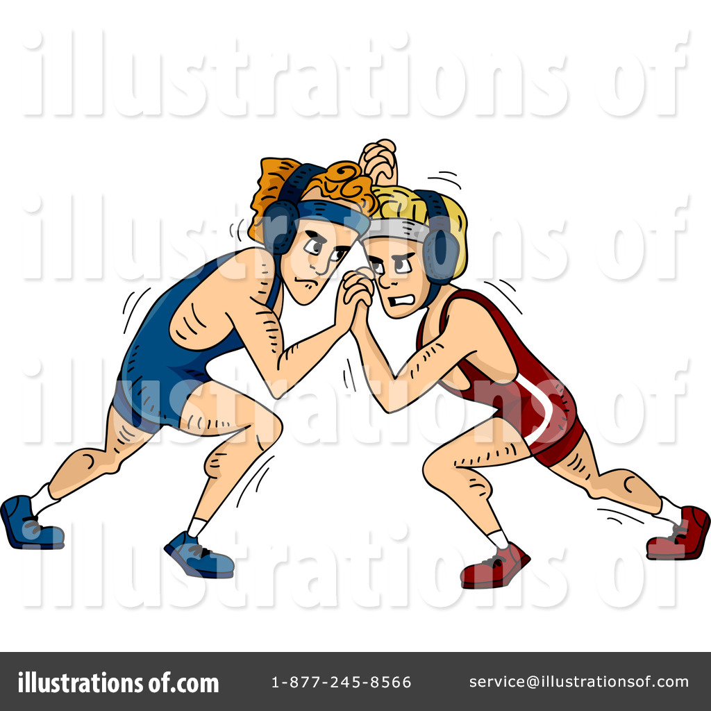 Royalty-Free (RF) Wrestling Clipart Illustration by BNP Design Studio -  Stock Sample