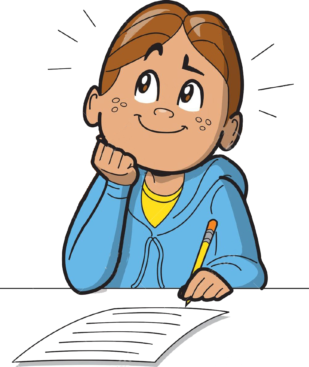 clipart of kids writing writi