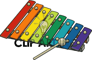 Xylophone Colourful clip art
