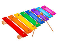 Xylophone. Illustration of a colorful xylophone isolated on white  background Royalty Free Stock Image