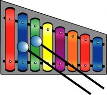 Xylophone Colourful clip art - Xylophone Clipart