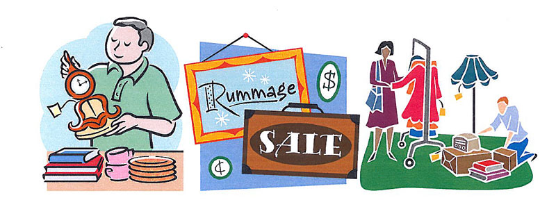 Yard Sale Items Clipart - Rummage Sale Clip Art