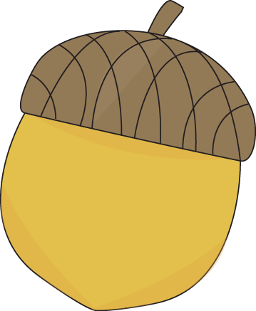 Yellow Acorn Clip Art Image Yellow Autumn Acorn With A Brown Cap