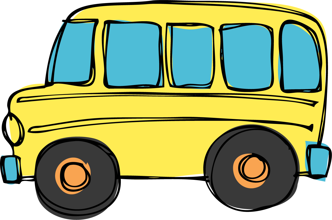 Yellow bus clipart free images