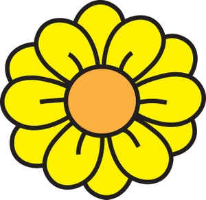 Yellow Daisy Flower Clipart #1